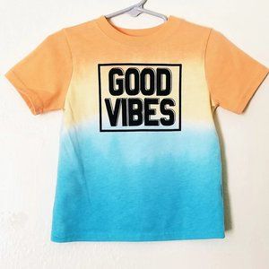 Garanimals Blue/Yellow/Orange "Good Vibes" Short Sleeve T-Shirt For Boys.